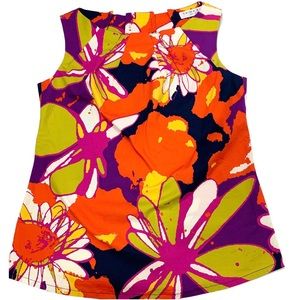 Trina Turk Floral Abstract Sleeveless Top